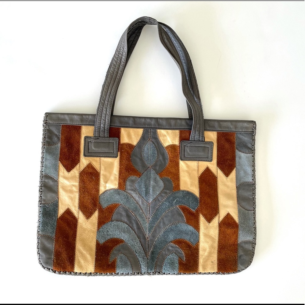 Genuine leather quilted purse